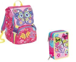 ZAINO CON ASTUCCIO 3ZIP SCHOOLPACK SEVEN SJ GANG  GIRL