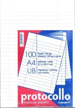CARTA PROTOCOLLO 120GR 100FG BIANCO BLASETTI