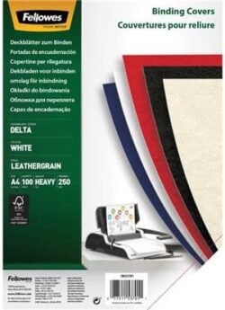 CARTONCINO FELLOWES PER RILEGATURA 220G GRIGIO