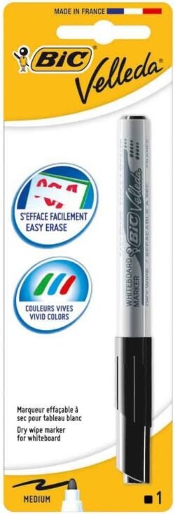 PENNARELLI BIC VELLEDA 1741 A PUNTA TONDA NERO