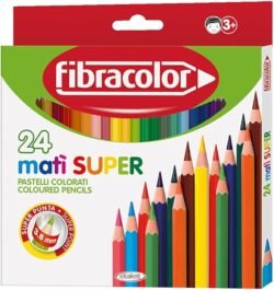 PASTELLI A LEGNO FIBRACOLOR MATI SUPER DA 24