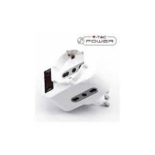 MULTIPRESA 3 POSTI CON PULSANTE V-TAC