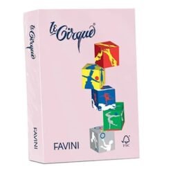 CARTA A4 FAVINI LE CIRQUE 80GR 500FF ROSA 00080233