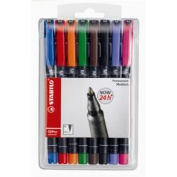 PENNARELLI STABILO OHP BUSTE 8 COLORI PUNTA M