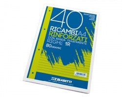 RICAMBI A4 BLASETTI RINFORZATI 80GR 40FF 1R VERDE