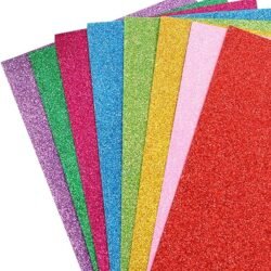 FOGLI GOMMA EVA MONIKIDS GLITTER ADESIVI ASSORTITI