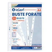 BUSTE FORATE BASIC LISCE A4 50PZ BE SMART